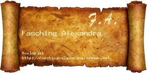 Fasching Alexandra névjegykártya