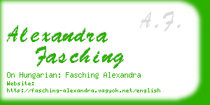 alexandra fasching business card